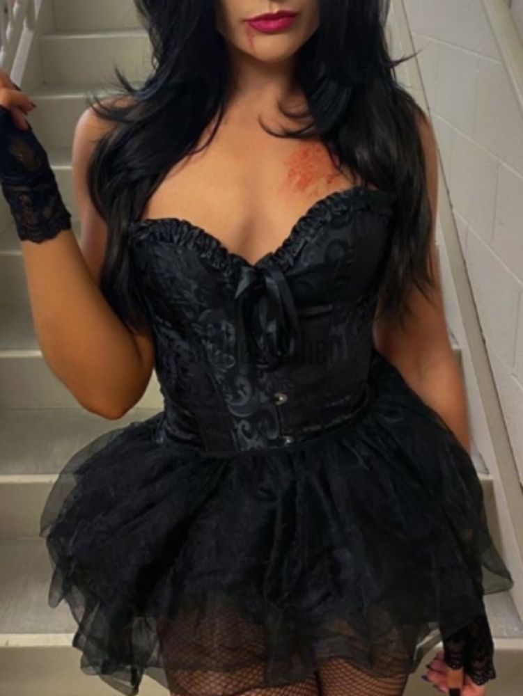 Espartilho Lingerie Com Saia 2 Anos De Garantia