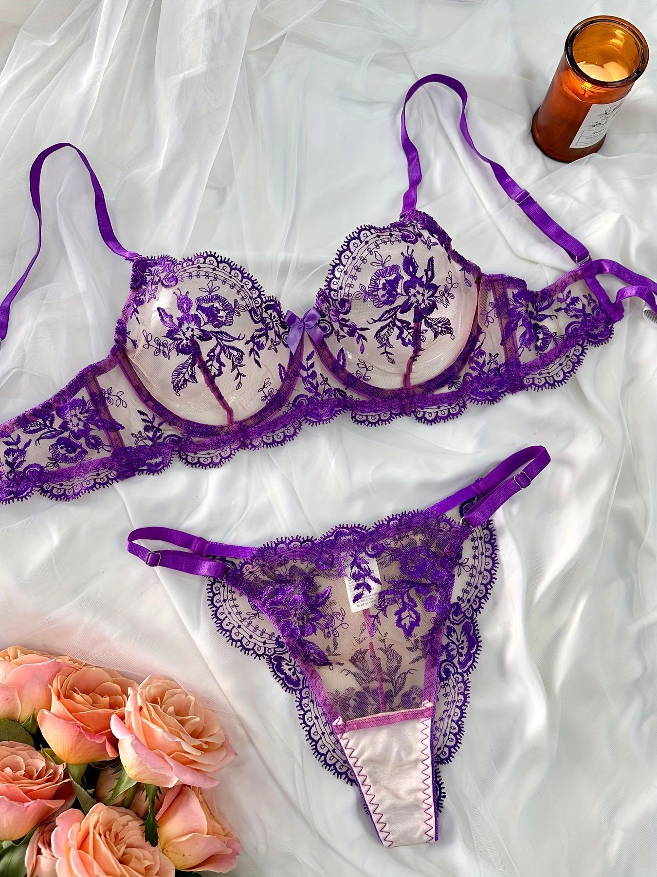 Conjunto Lingerie Midnight Bloom