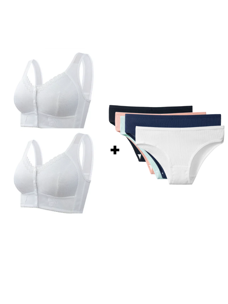 Oferta: 2 Sutiãs Rendados + 5 Calcinhas