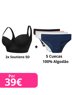 Oferta: 2 Soutiens 5D + 5 Cuecas