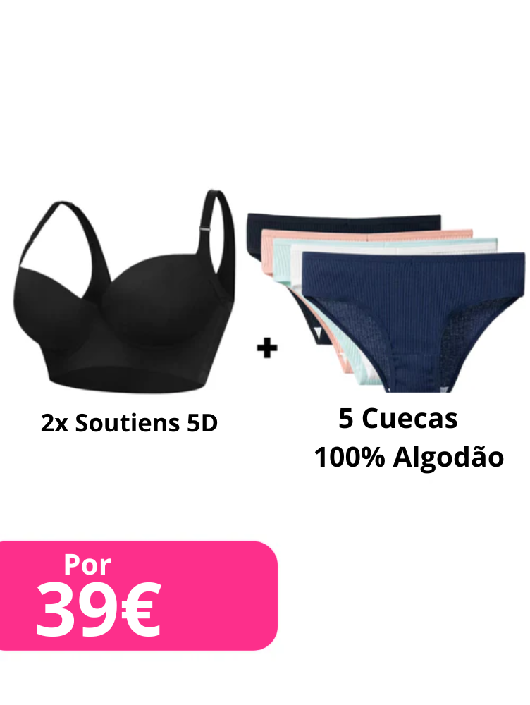 Oferta: 2 Soutiens 5D + 5 Cuecas