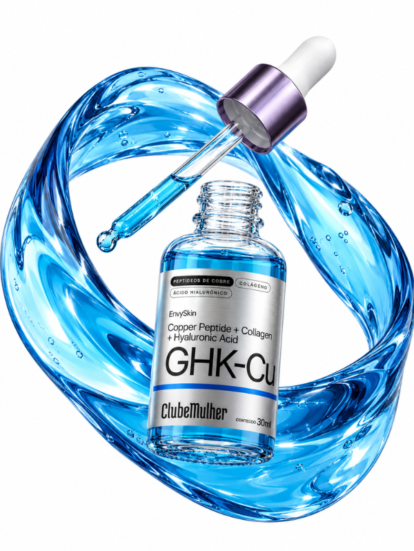 Sérum GHK-Cu com Péptidos de Cobre, Colagénio e Ácido Hialurónico 30ml
