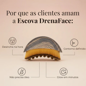 DrenaFace - Escova de Drenagem Linfática Facial - Escova Coreana