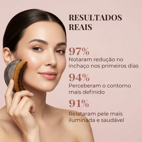 DrenaFace - Escova de Drenagem Linfática Facial - Escova Coreana