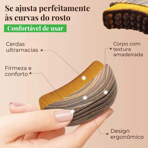 DrenaFace - Escova de Drenagem Linfática Facial - Escova Coreana