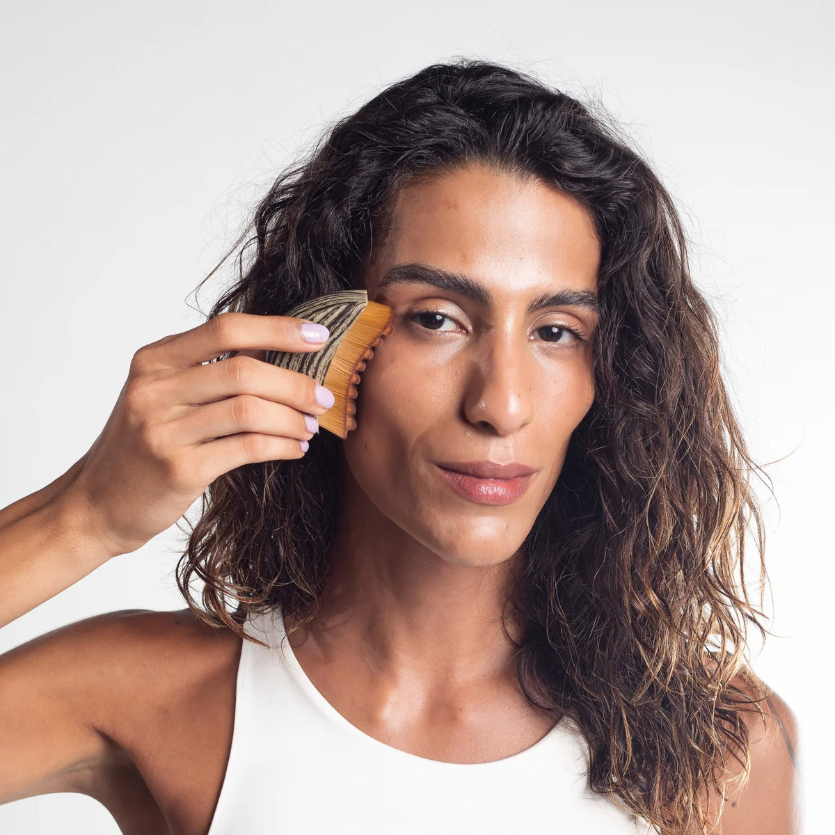 DrenaFace - Escova de Drenagem Linfática Facial - Escova Coreana